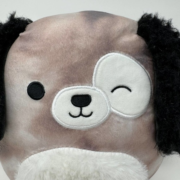 Original Squishmallows Zerdan Dog Fuzzy Ears 8" Plush Marbled Brown Gray Winking - Picture 3 of 16
